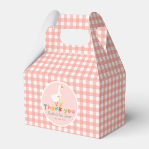 Roze Mooie Dwaas Gans Boerderij Baby Shower Bedankdoosjes