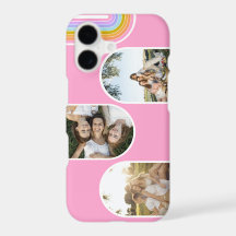 Roze Mooie Moderne 3 Foto Lay-out Aangepast