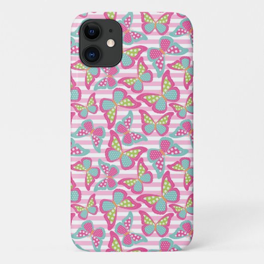 Roze Mooie Vlinder Case-Mate iPhone Case (Achterkant)