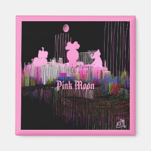 Roze Moon Magnet Magneet