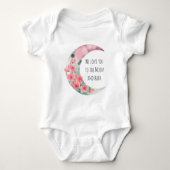 Roze Moon Spring Flower Baby Girl Romper (Voorkant)