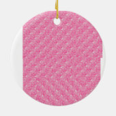 Roze Mosaic Pattern Baby Keramisch Ornament (Achterkant)