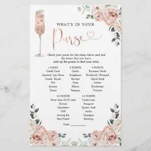Roze mosterd Roos Petals en Prosecco Purse Game