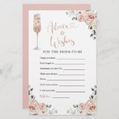 Roze mosterd Roos Petals Prosecco Advice & Wishes (Voorkant / Achterkant)