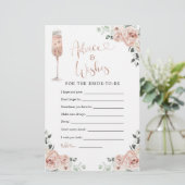 Roze mosterd Roos Petals Prosecco Advice & Wishes (Staand voorkant)