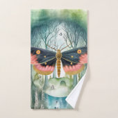 Roze Moth Bos Night Bad Handdoek (Handdoek)