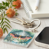 Roze Moth Bos Night Sleutelhanger (Voorkant Rechts)