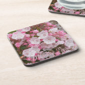 Roze Mountain Laurel Floral Bier Onderzetter (Linkerzijde)
