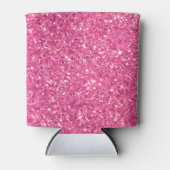 Roze mousserend glitterpatroon blikjeskoeler (Voorkant)