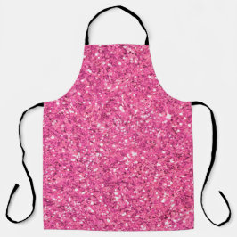 Roze mousserend glitterpatroon schort