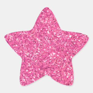 Roze mousserende glitterpatroonster sticker