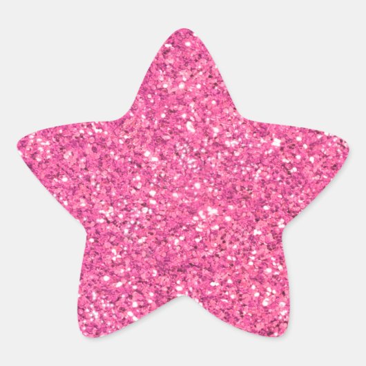 Roze mousserende glitterpatroonster sticker (Voorkant)