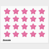 Roze mousserende glitterpatroonster sticker (Vel)