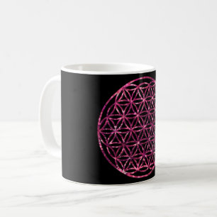 Roze mousserende ventilator koffiemok