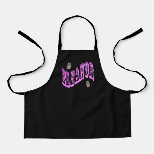 Roze Mozaïek Eleanor Naam Met Katten, Schort