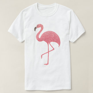Roze Mozaïek Flamingo Tropische Kunst Esthetiek T-shirt