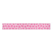 Roze mozaïek of roze Giraffe afdrukken Grosgrain Lint (Voorkant)