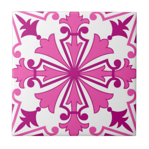 Roze Mozaïek Portugese Mediterraan  Tegeltje