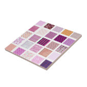 Roze mozaïekpatroon tegeltje (Zijkant)