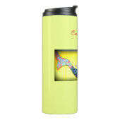 roze mozaïekzeemeermin thermosbeker (Gedraaid links)