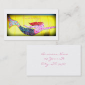 roze mozaïekzeemeermin visitekaartje (Voorkant / Achterkant)