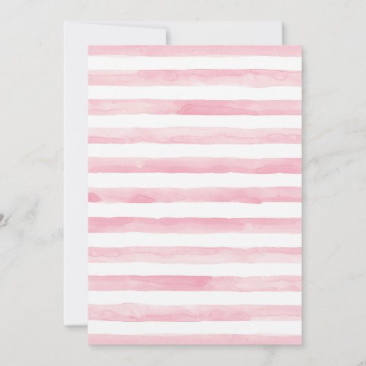 Roze Muis Meisje Verjaardag Uitnodiging (Achterkant)