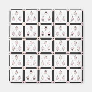 Roze Muis Naadloos Patroonontwerp - Cute Decor Magneet