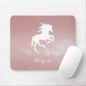 Roze Muismat van Glitter Unicorn (Met muis)