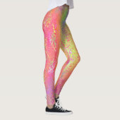 Roze Multi Gekleurde Python Snake Print Dames Leggings (Rechts)