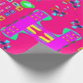 roze multi-patterned design inpakpapier (Hoek)