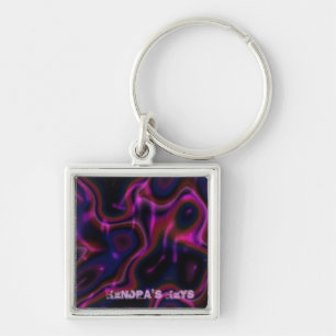  roze Multicolor Swirl Sleutelhanger