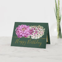 Roze Mum Witte Orchidee Botanische Chic Verjaardag