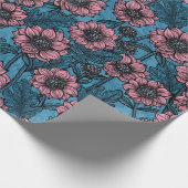 Roze Mums Cadeaupapier (Hoek)