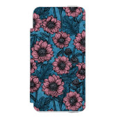 Roze Mums Incipio iPhone Portemonnee Hoesje (Voorkant Agenda)