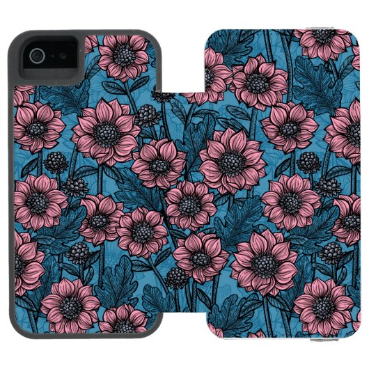 Roze Mums Incipio iPhone Portemonnee Hoesje (Agenda Open)