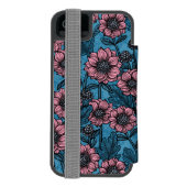 Roze Mums Incipio iPhone Portemonnee Hoesje (Agenda Achterkant)