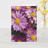 Roze Mums Kaart (Gele Bloem)