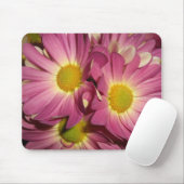 Roze Mums Mousepad Muismat (Met muis)