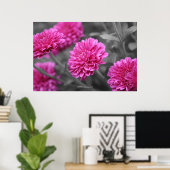 Roze Mums Poster (Thuiskantoor)