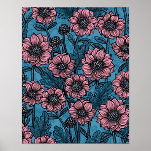 Roze Mums Poster