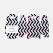 Roze munt en greystripe chevron bruiloft bedankdoosjes (Uitgevouwen)