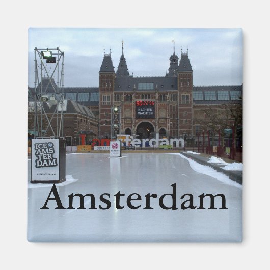 Roze, museumplein, Amsterdam Magneet (Voorkant)