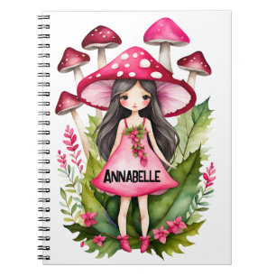 Roze Mushroom Fairy Notitieboek