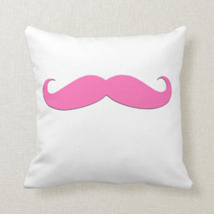 Roze Mustache Black Mustache Humor Newly Weds Kussen