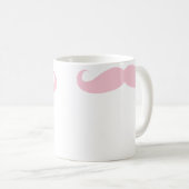 Roze Mustache Coffee Beverage Mok (Voorkant rechts)