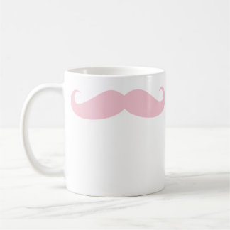 Roze Mustache Coffee Beverage Mok