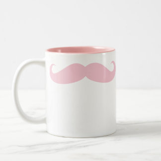 Roze Mustache Coffee Beverage Mok