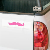 Roze Mustache Humor Creëer Uw eigen Bumpersticker (Op Truck)
