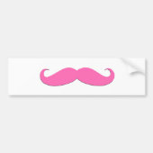 Roze Mustache Humor Creëer Uw eigen Bumpersticker (Voorkant)