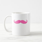 Roze Mustache Humor Creëer Uw eigen Koffiemok (Links)